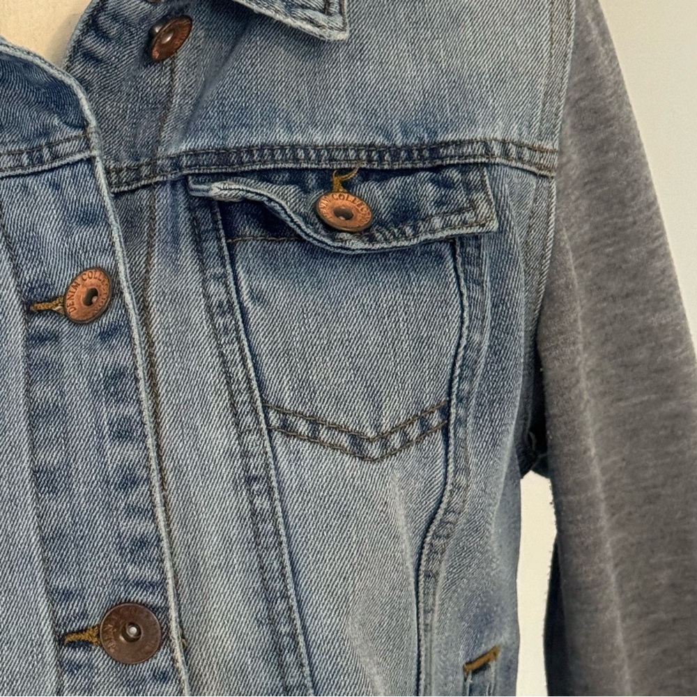Ci Sono denim jacket detachable hoodie size large - Picture 5 of 9